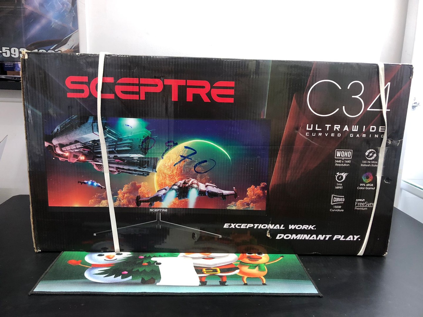 computadoras y laptops - Monitor Gaming Sceptre C34 34 Pulg 4K 165Hz AMD FreeSync Monitor Curvo UltraWide 1