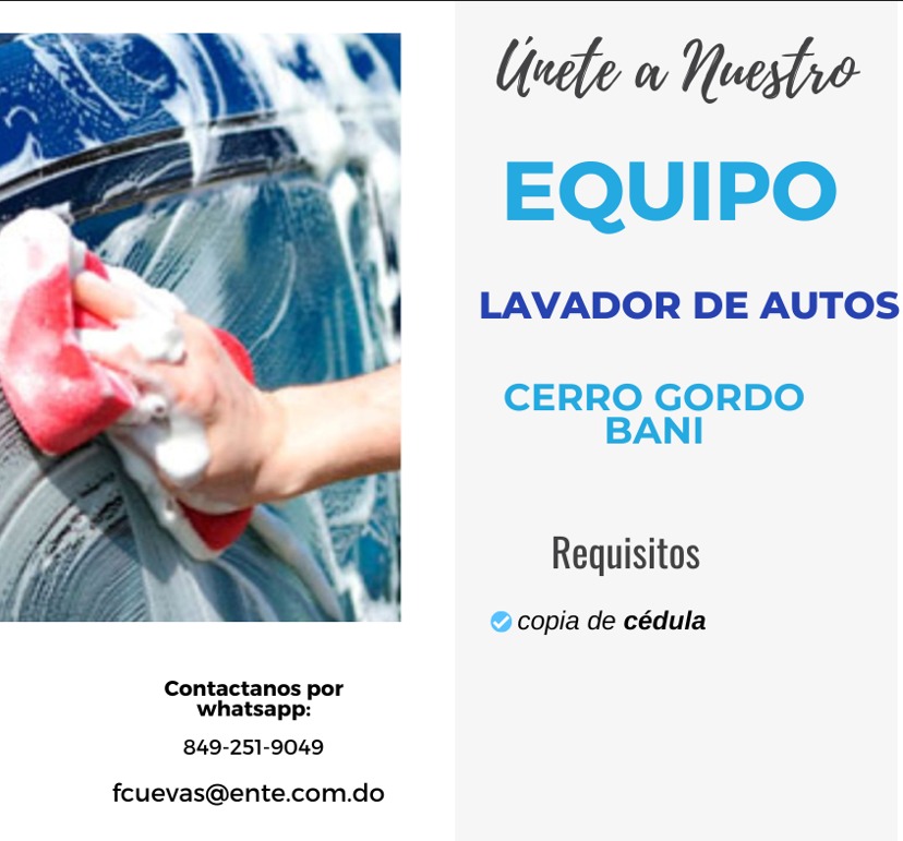 empleos disponibles - LAVADOR DE AUTOS