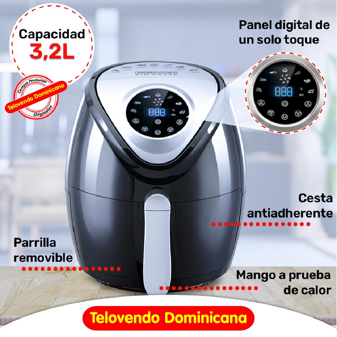 electrodomesticos - FREIDORA DE AIRE CON PANEL DIGITAL MULTIFUNCIONES PARA COCINAR SALUDABLE 6