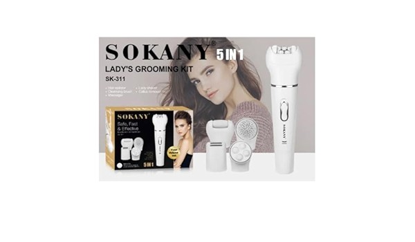 salud y belleza - sokany kit de belleza 5 en 1 cepillo facial depiladora masajeador.