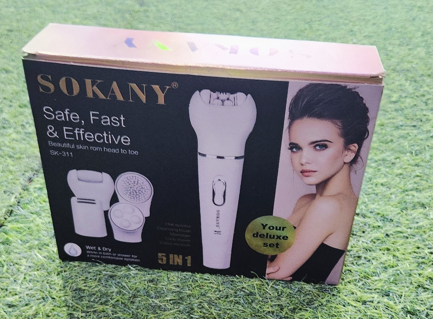 salud y belleza - sokany kit de belleza 5 en 1 cepillo facial depiladora masajeador. 1