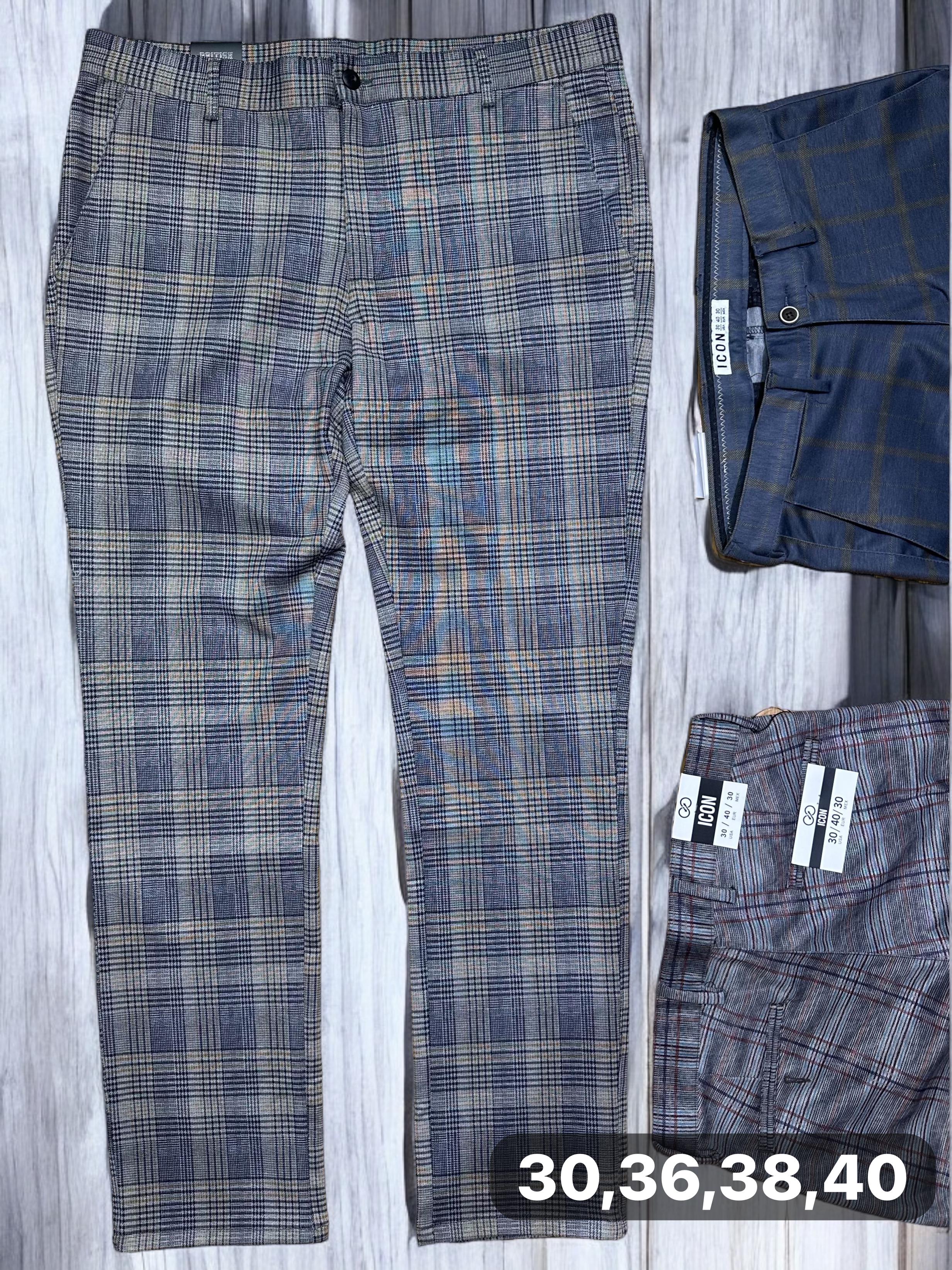 ropa para hombre - PANTALONES CASUALES DE CUADRO  9