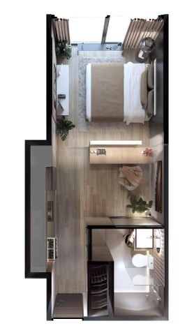 apartamentos - Proyecto en venta Punta Cana #22-4091 un dormitorio, áreas sociales, línea blanc