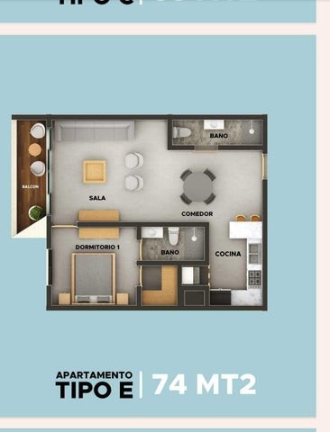 apartamentos - Proyecto en venta Punta Cana #23-1411 un dormitorio, balcón, piscina.
 7