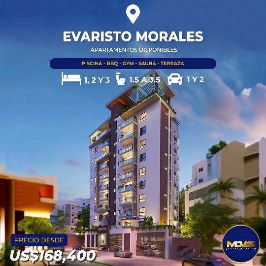 apartamentos -  Apartamentos en Evaristo Morales, Santo Domingo 0