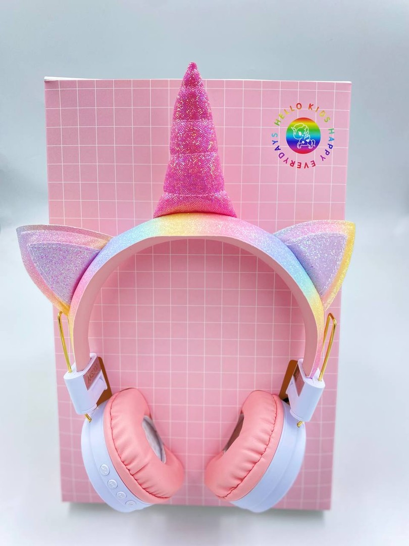 accesorios para electronica - AUDIFONOS DE UNICORNIO PARA NIÑAS 