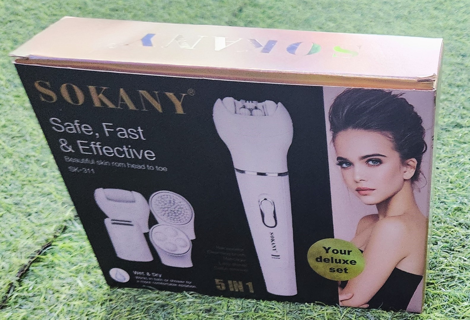 salud y belleza - sokany kit de belleza 5 en 1 cepillo facial depiladora masajeador. 2