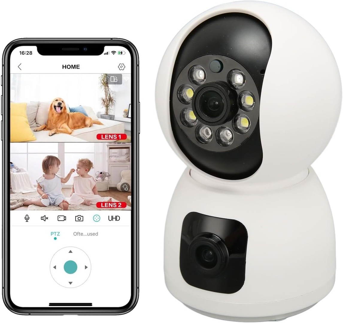 camaras y audio - Camara de Seguridad 1080P Wifi Doble Lente