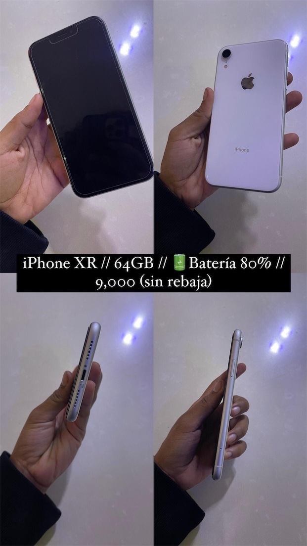 celulares y tabletas - Celular iPhone  XR CÓMO NUEVO 3