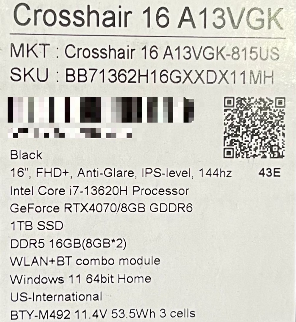 computadoras y laptops - MSI CROSSHAIR 16 A13VGK 13ava GENERACION SELLADA  3