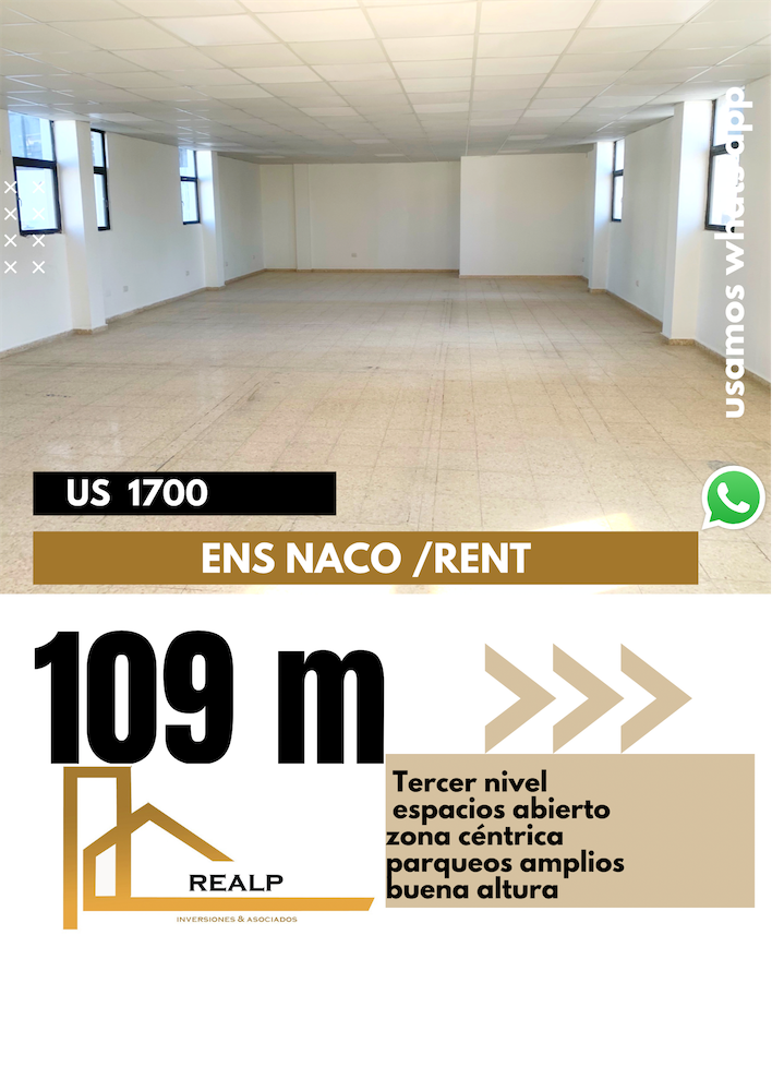 oficinas y locales comerciales - Local con espacio abierto en Naco
