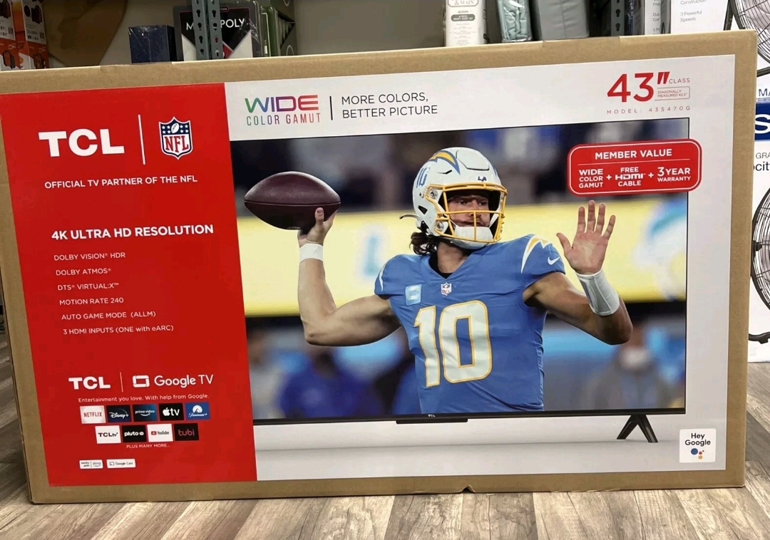 tv - smart tv 43" tcl 4k google android