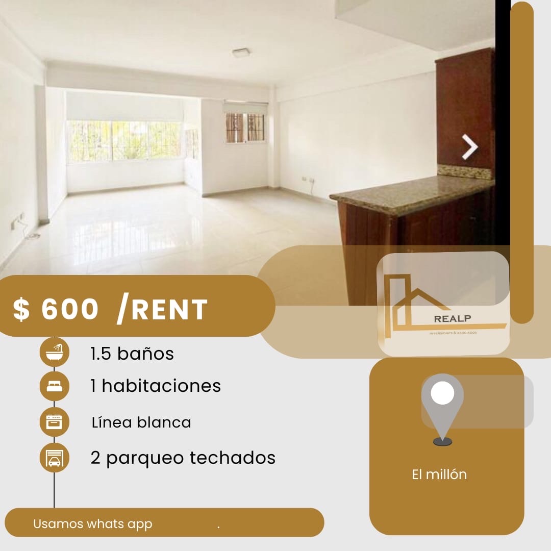 apartamentos - hermoso apartamento en una zona céntrica el millon 