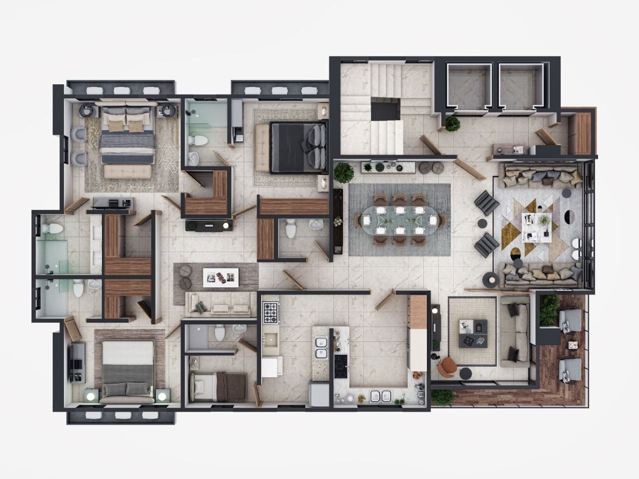 apartamentos - Naco nuevo 1 x piso 3 habitaciones 3.5 banos 2 parqueos balcon 1