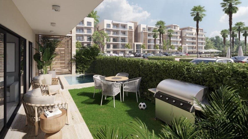 apartamentos - Proyecto en venta Punta Cana #24-1491un dormitorio, parqueadero, piscina, Gym.
 2