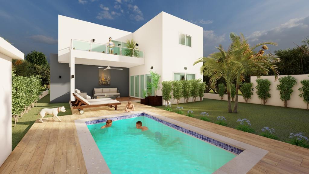 casas vacacionales y villas - Venta de Villas en Residencial Bávaro Punta Cana