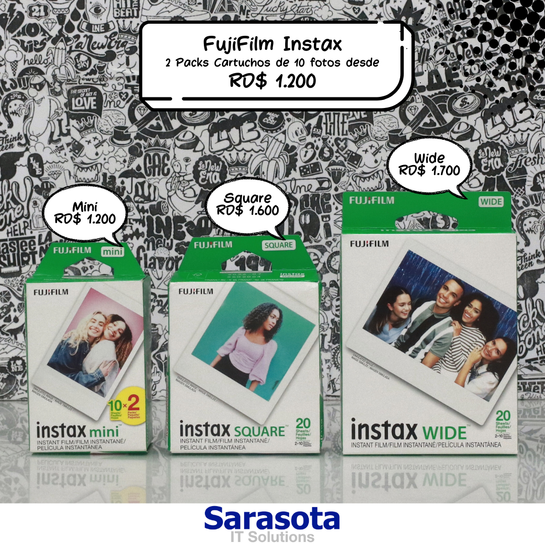 otros electronicos - Instax 2 pack de cartuchos de 10 fotos Fujifilm