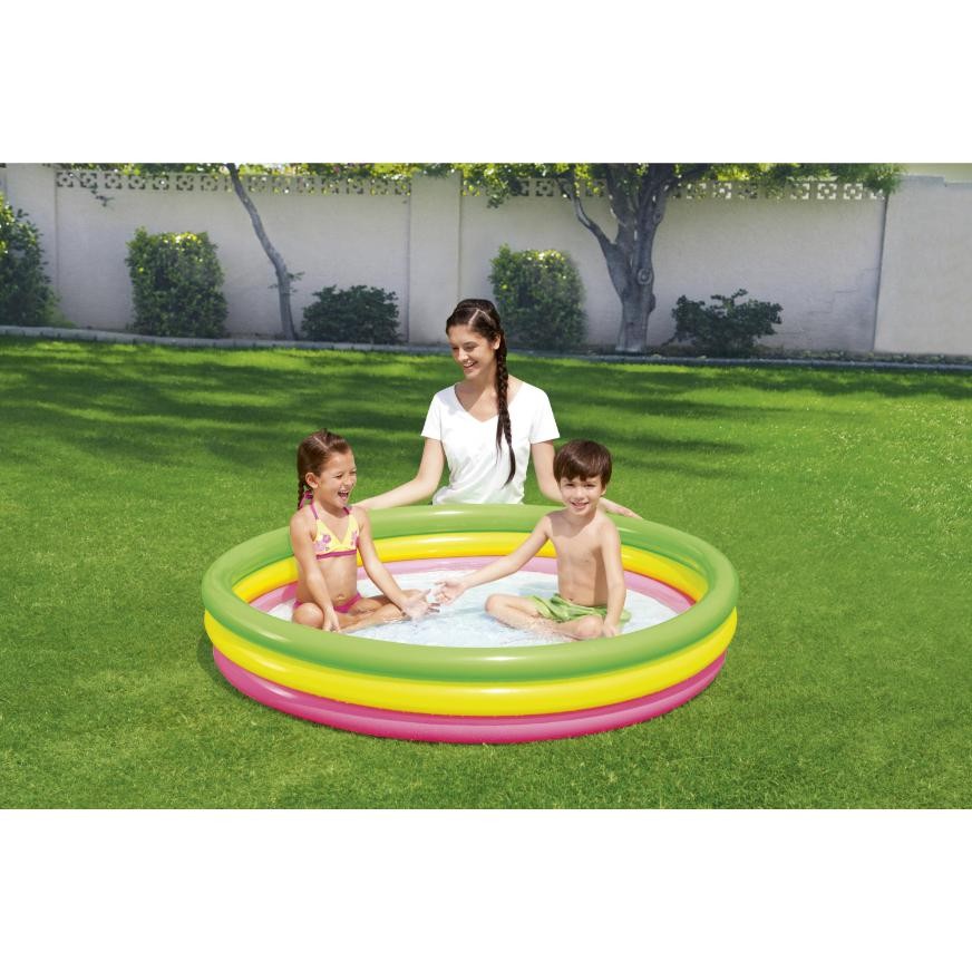 herramientas, jardines y exterior - PISCINA 3 ANILLOS DE COLORES BESTWAY 1.52M X 30CM 4