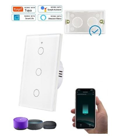 camaras y audio - Interruptor Inteligente Wifi 3 Tac Para Alexa, Google Home