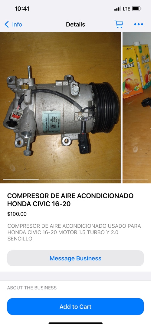 accesorios para vehiculos - COMPRESOR DE AIRE ACONDICIONADO
HONDA CIVIC 16-20 3