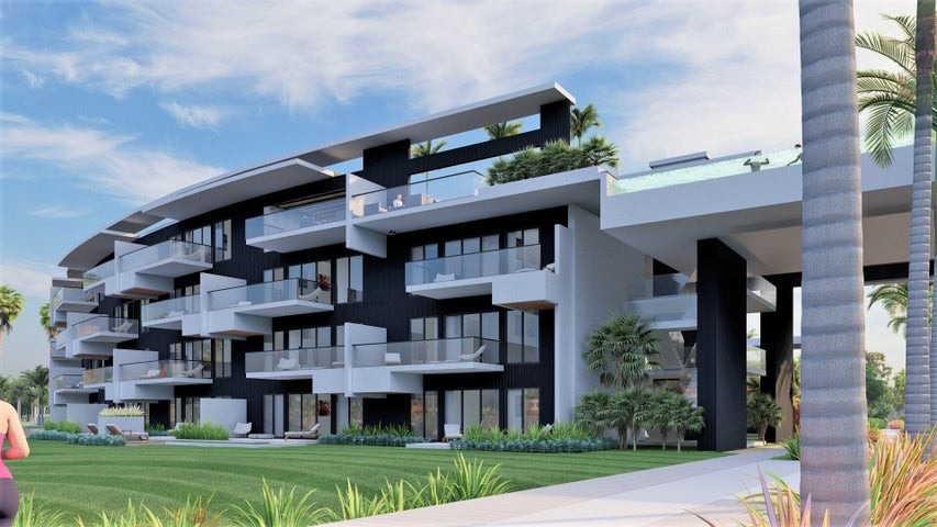 apartamentos - Proyecto en venta Punta Cana #22-4091 un dormitorio, áreas sociales, línea blanc 4