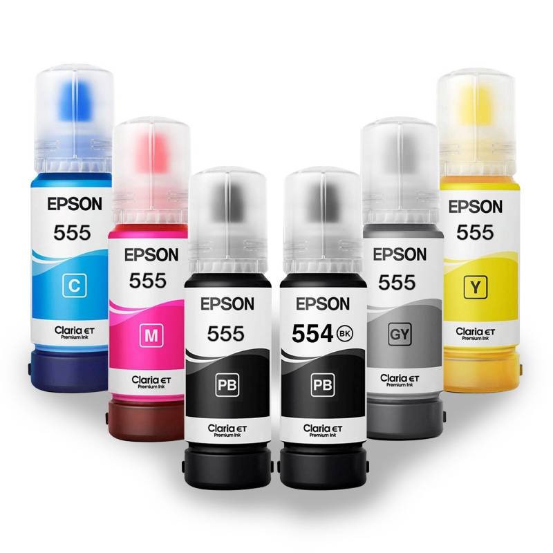 impresoras y scanners - BOTELLA DE TINTA EPSON 555 DISPONIBLE EN TODOS LOS COLORES  0