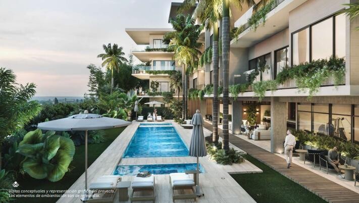 apartamentos - Proyecto en venta Punta Cana #24-75 dos dormitorios, amplias áreas sociales.
 7