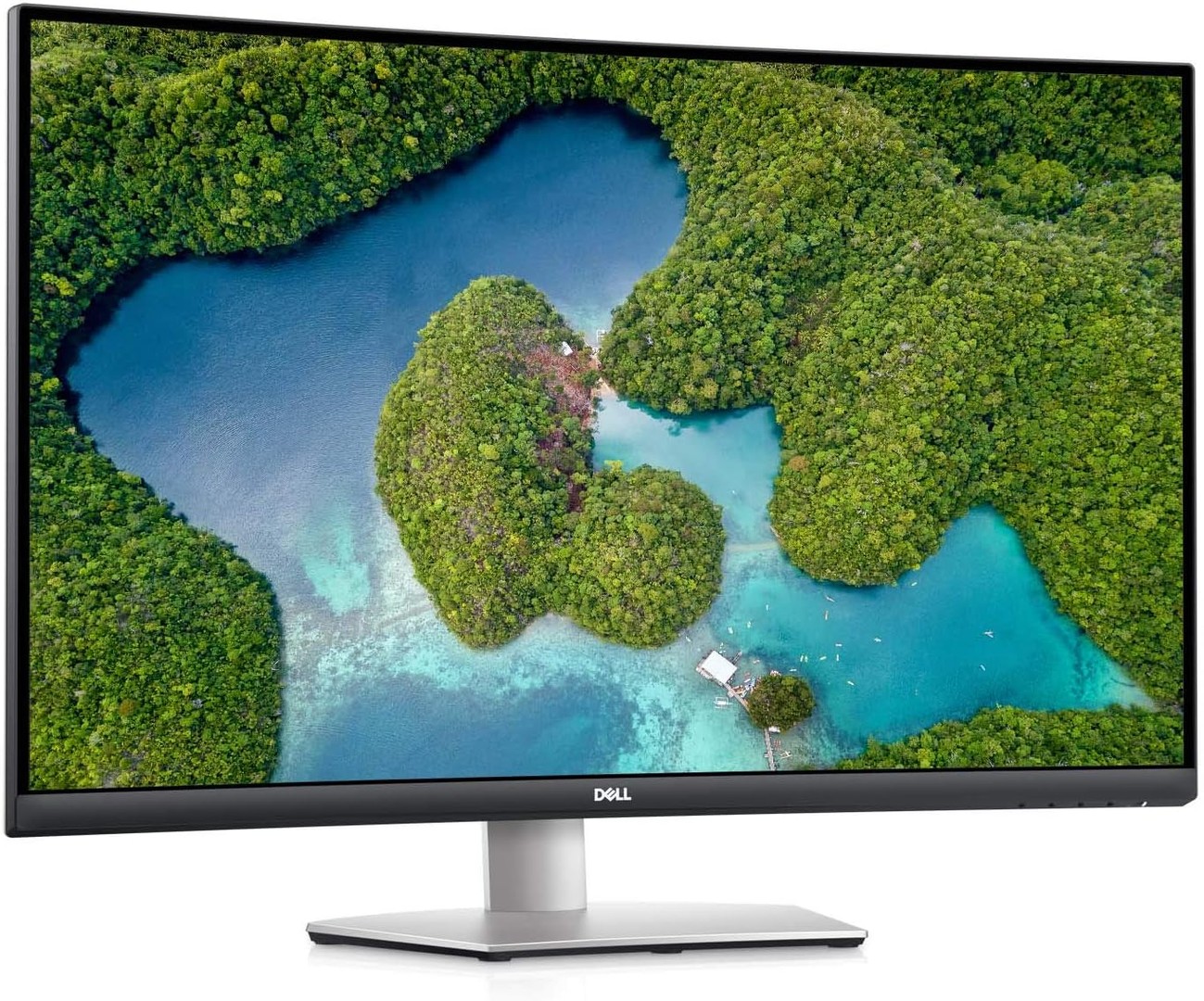 computadoras y laptops - Monitor Dell 32 pulgadas curvo 4K UHD, monitor bisel ultrafino VA, AMD FreeSync 2