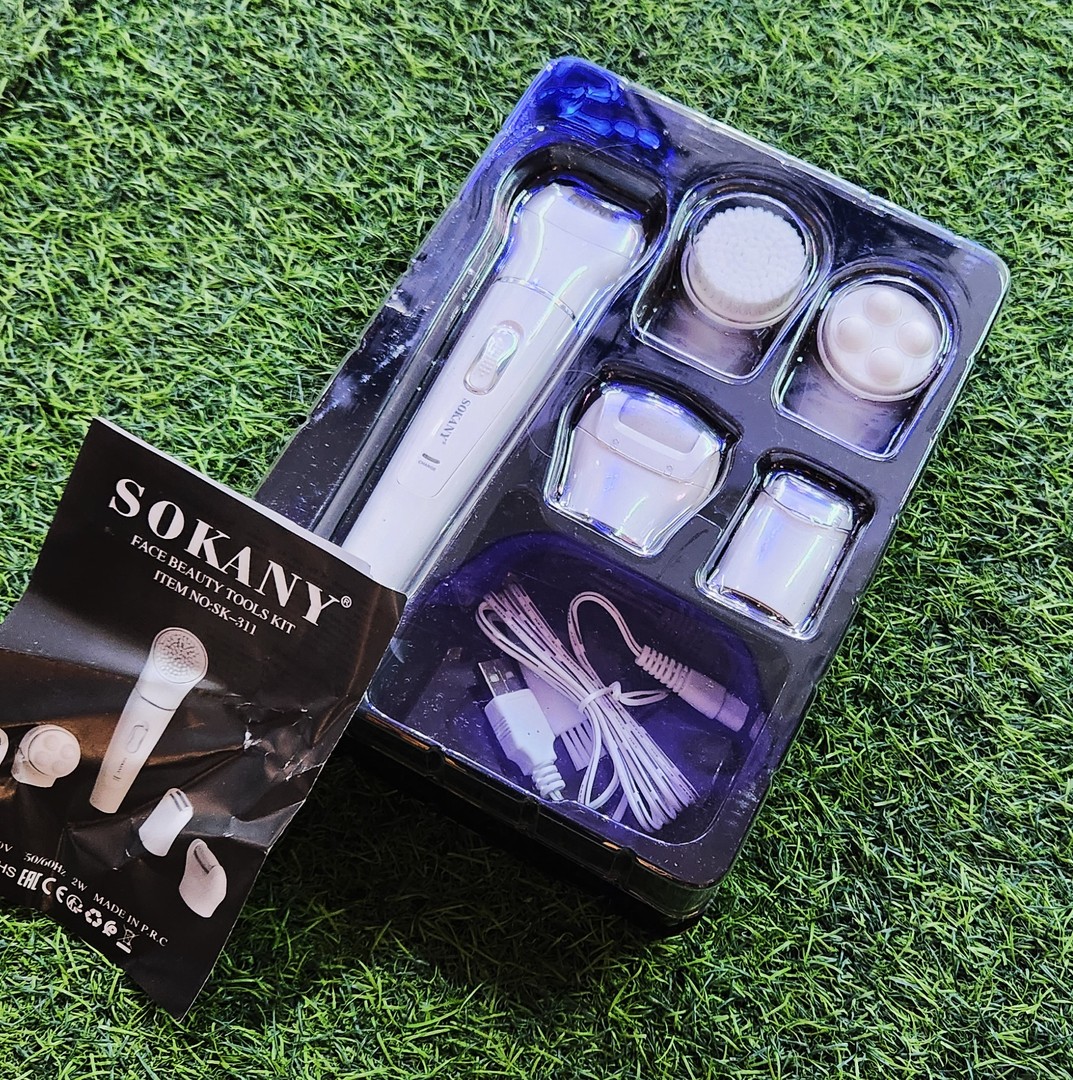 salud y belleza - sokany kit de belleza 5 en 1 cepillo facial depiladora masajeador. 6