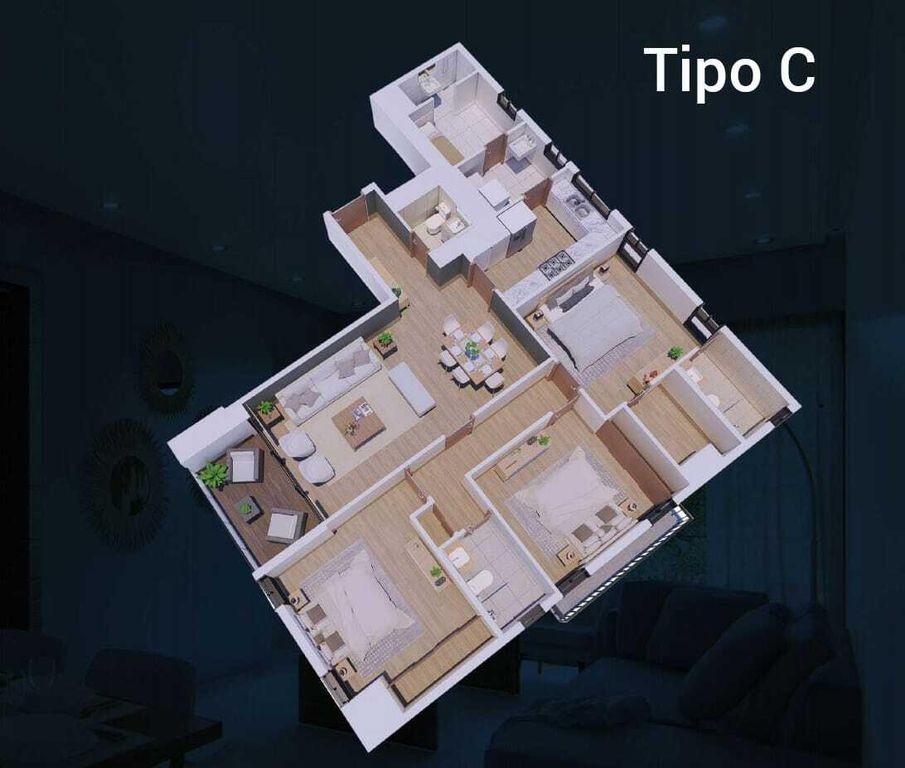 apartamentos - Apartamento listo para ser ocupado 3 dormitorios cuarto de servicio piscina 7