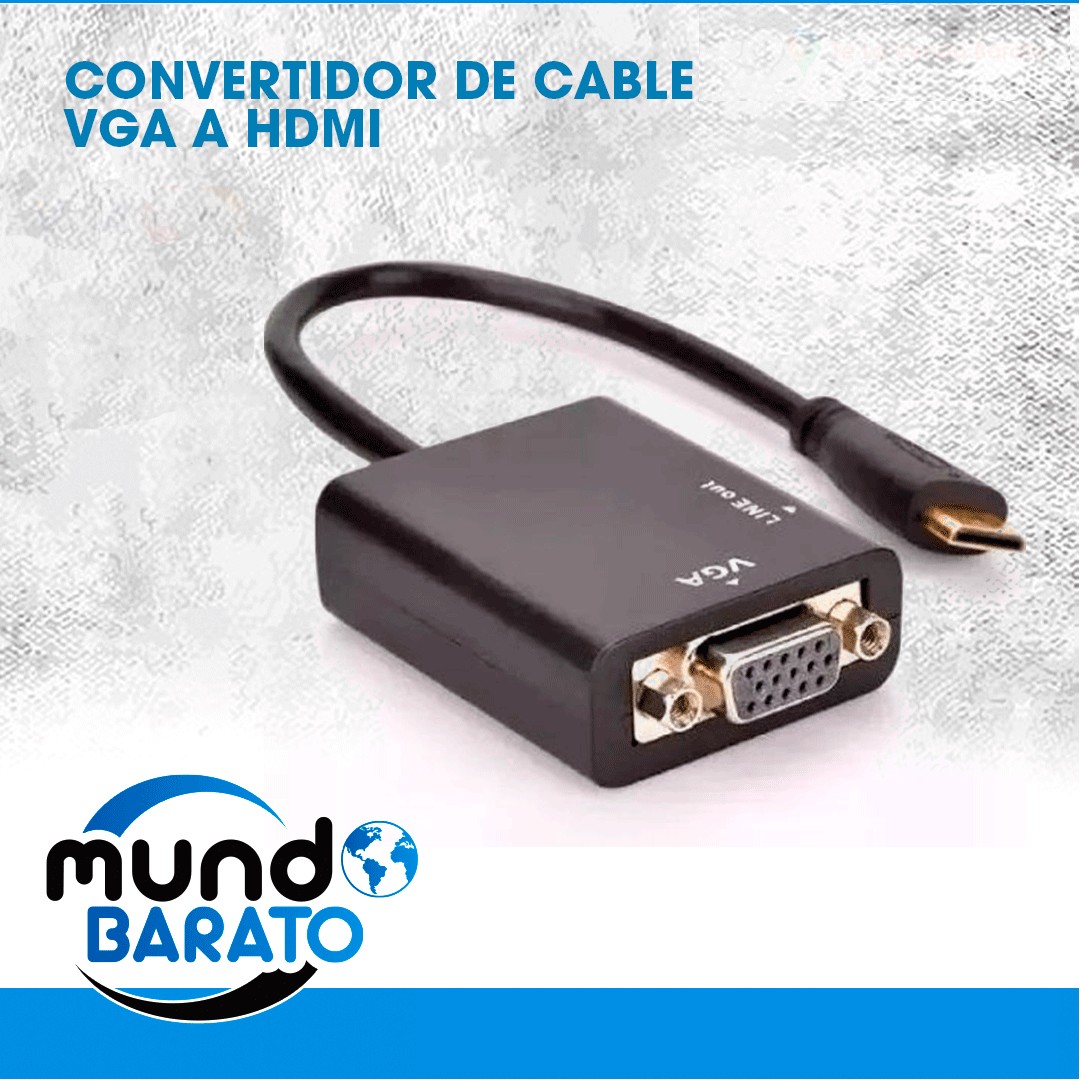 accesorios para electronica - Convertidor VGA a HDMI Cable HD 0