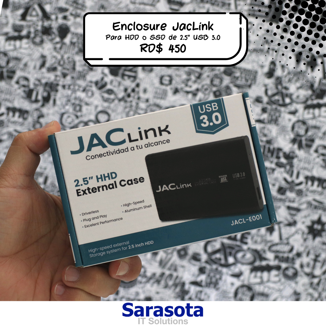 accesorios para electronica - Jacliknk Enclosure para SSD o HDD de 2.5" USB 3.0