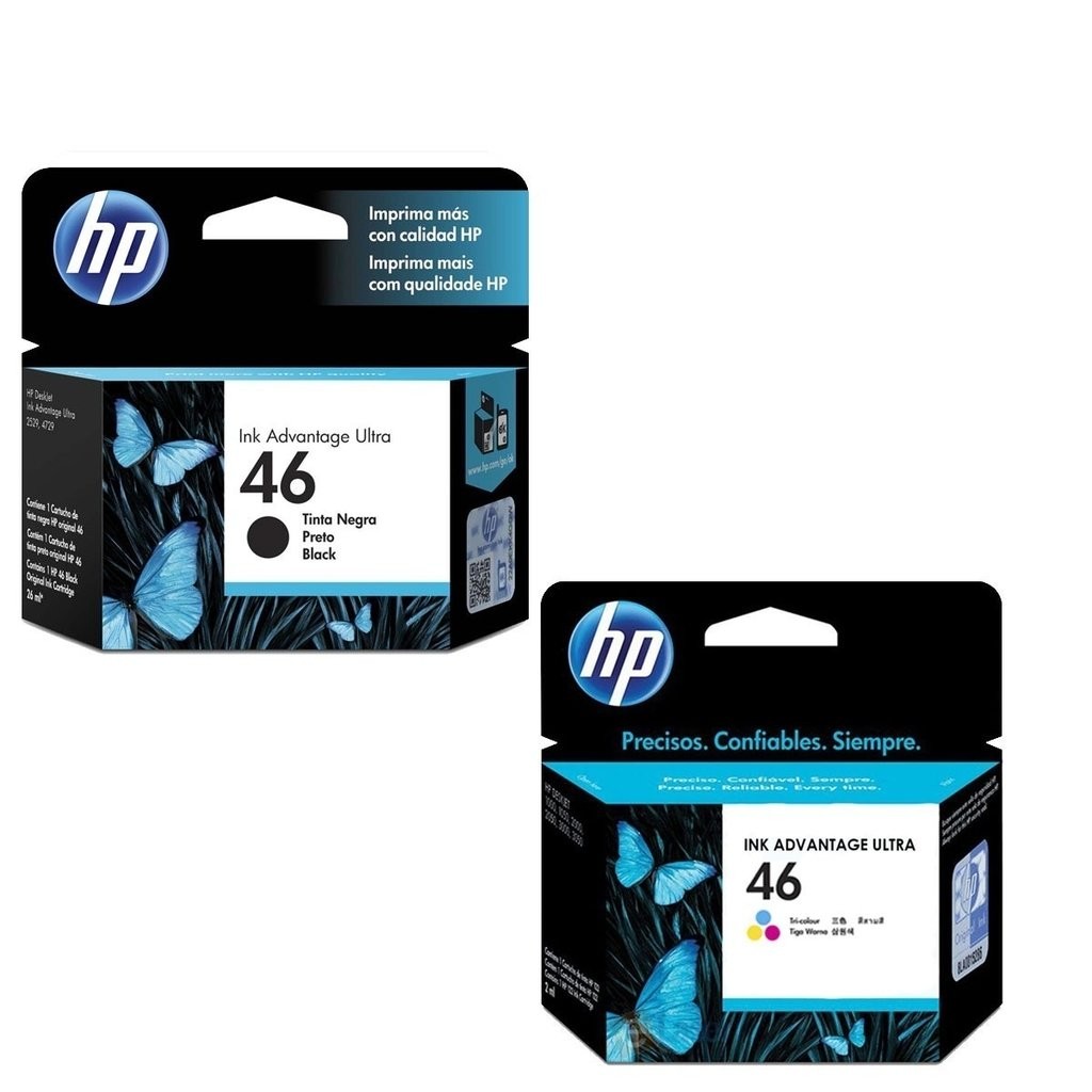 impresoras y scanners - CARTUCHO HP 46 - CZ637AL - NEGRO -  Y COLOR  26ML