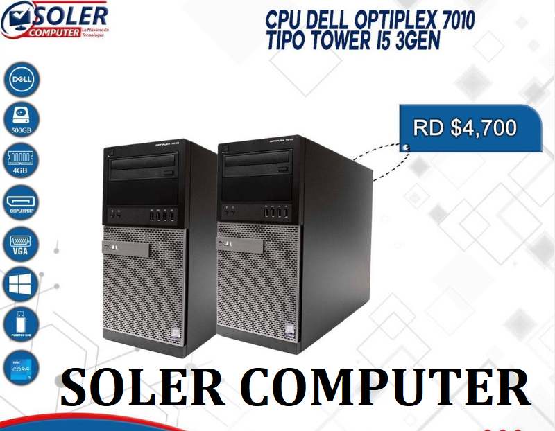 computadoras y laptops - CPU Dell Optiplex Procesador Intel Core i5