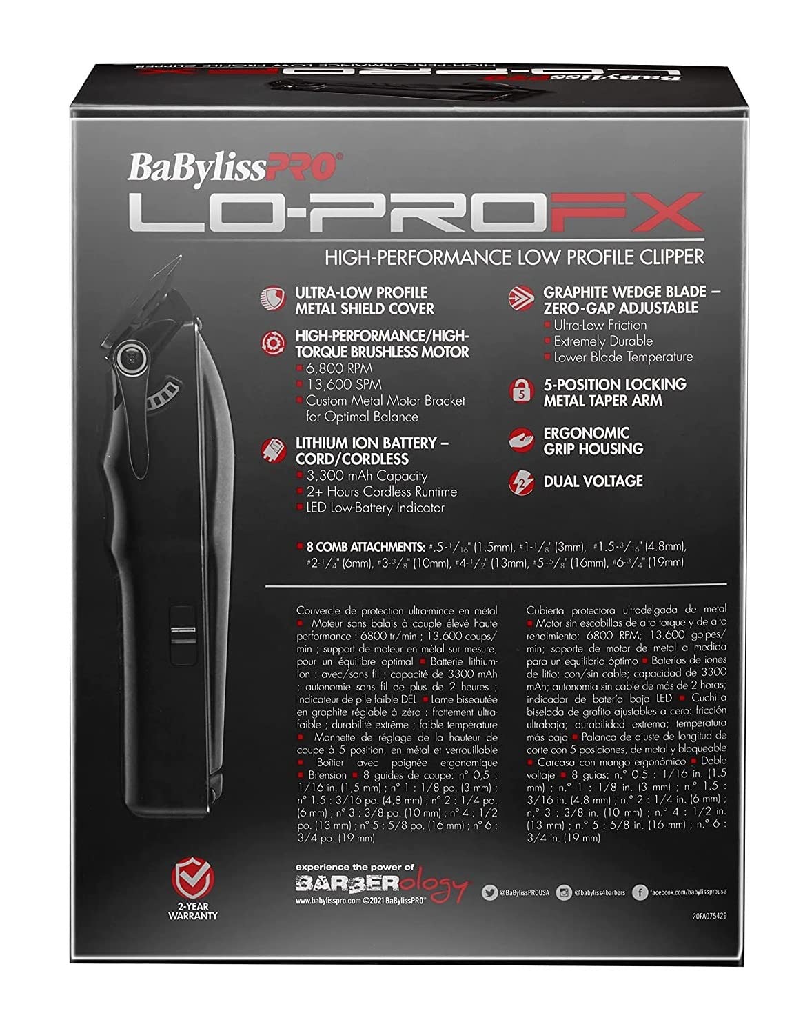 salud y belleza - BABYLISS PRO LO-PRO FX CLIPPER  2