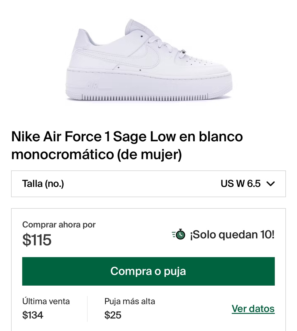 zapatos para mujer - Nike air force one low sage monocromático sz 6.5 11