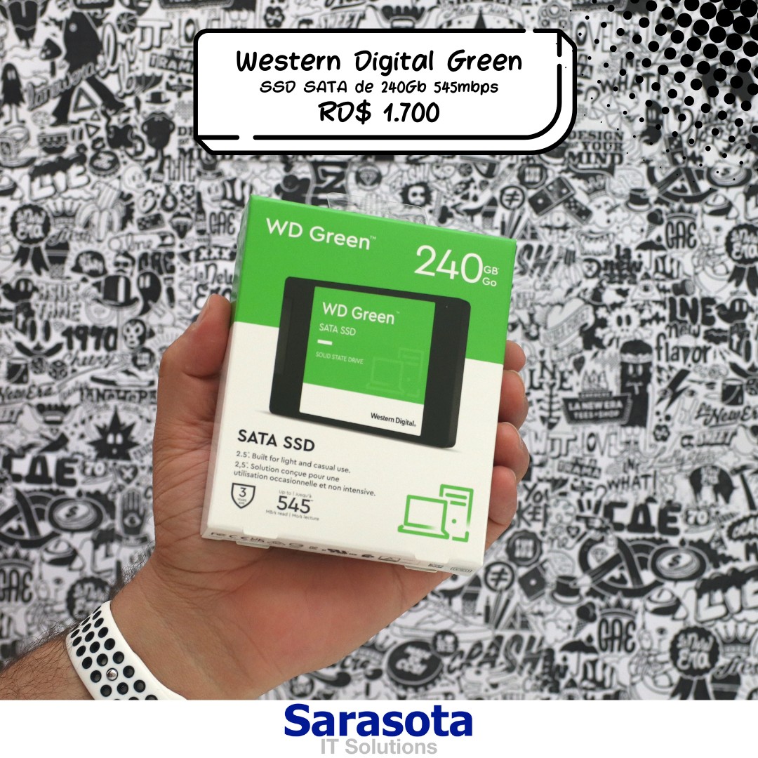 accesorios para electronica - SSD Western Digital Green de 240Gb SATA 2.5" en 1700 