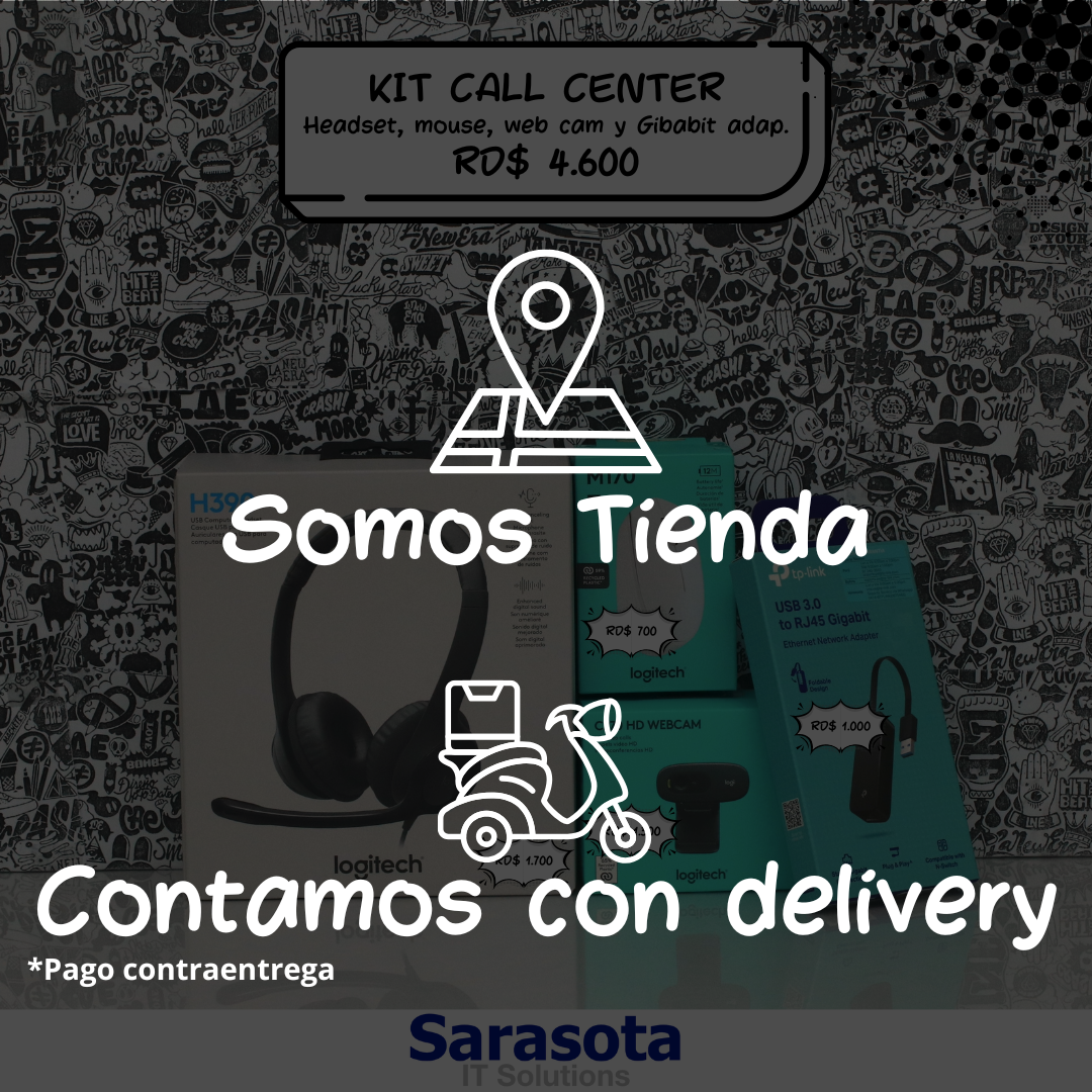 accesorios para electronica - Kit Call Center H390, Web Cam, Mouse, adap Gigabit 1