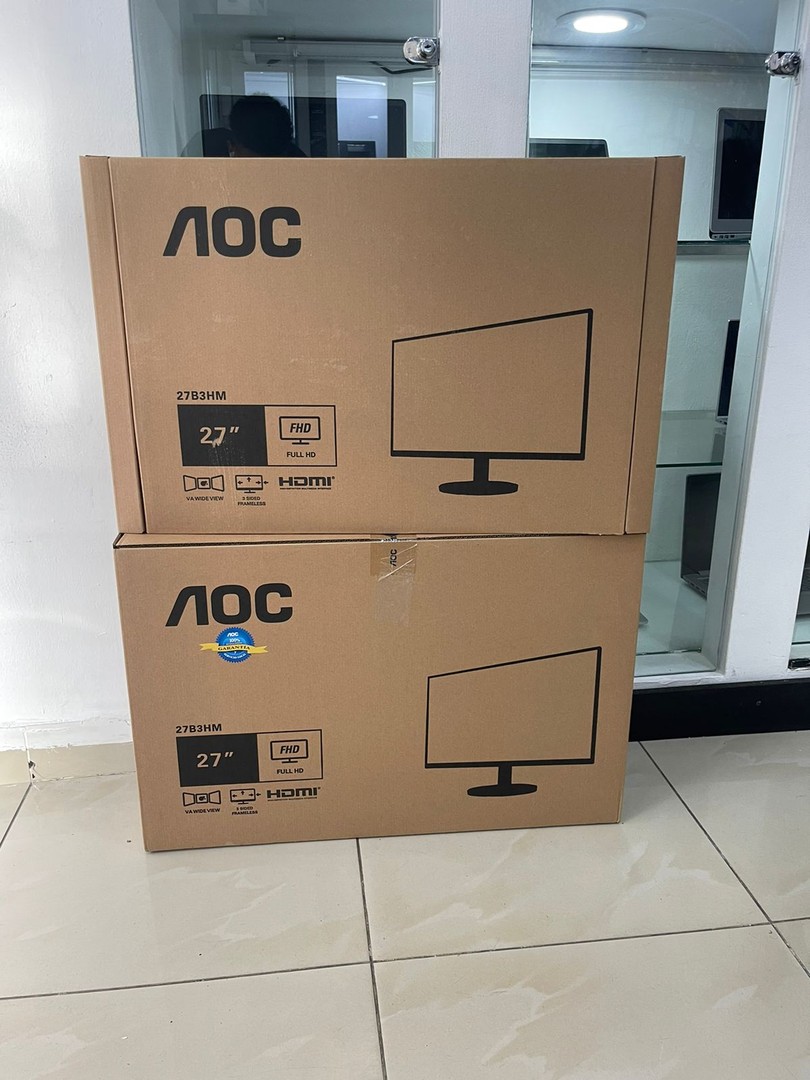 computadoras y laptops - Monitor AOC de 27 Pulgadas 75 Hz FullHD 1080p 5