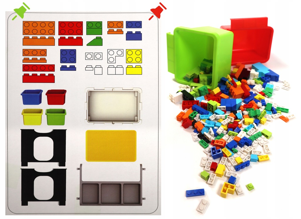 juguetes - Mesa Multifuncional de juegos para niños, mesa de Bloques Legos  1