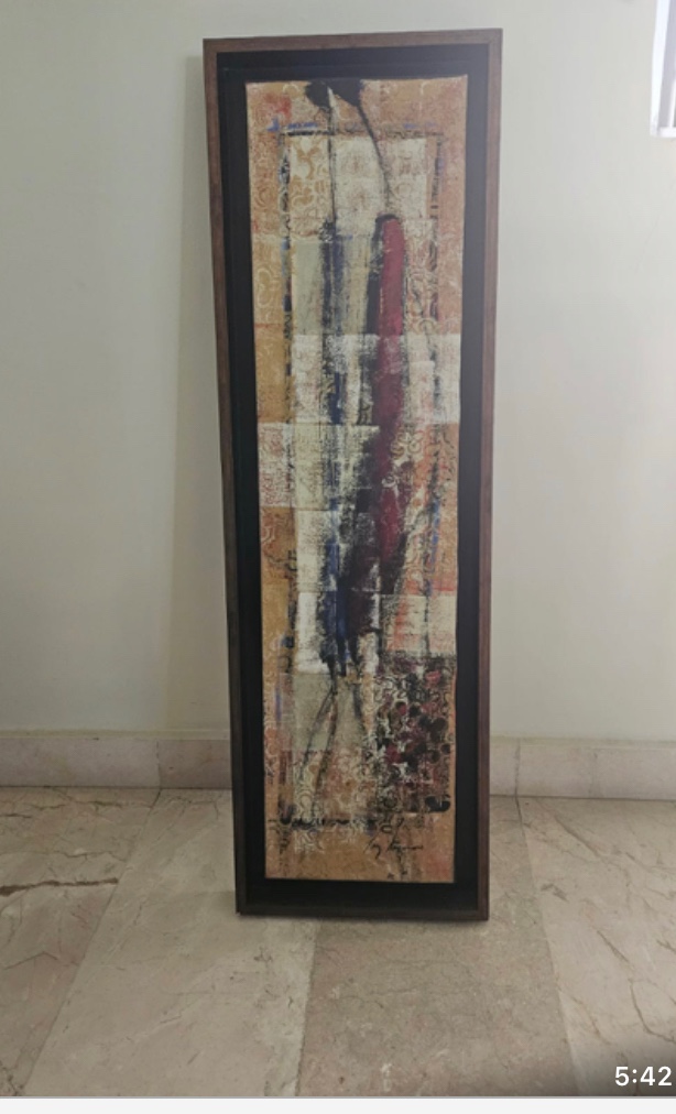 arte y antigüedades - Obra de Arte de Luz Severino.  Formato 40” x 10”.  