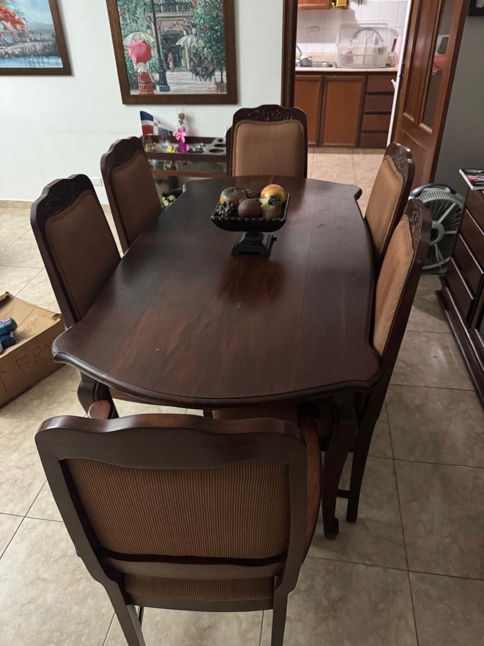 muebles y colchones - Juego de comedor de caoba 0