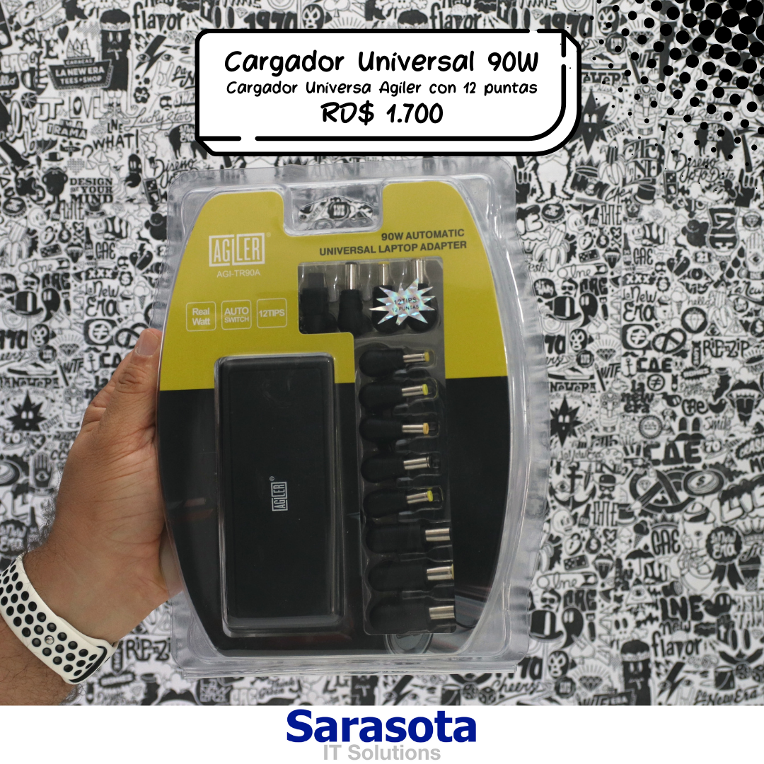 otros electronicos - Agiler Cargador Universal de 90W