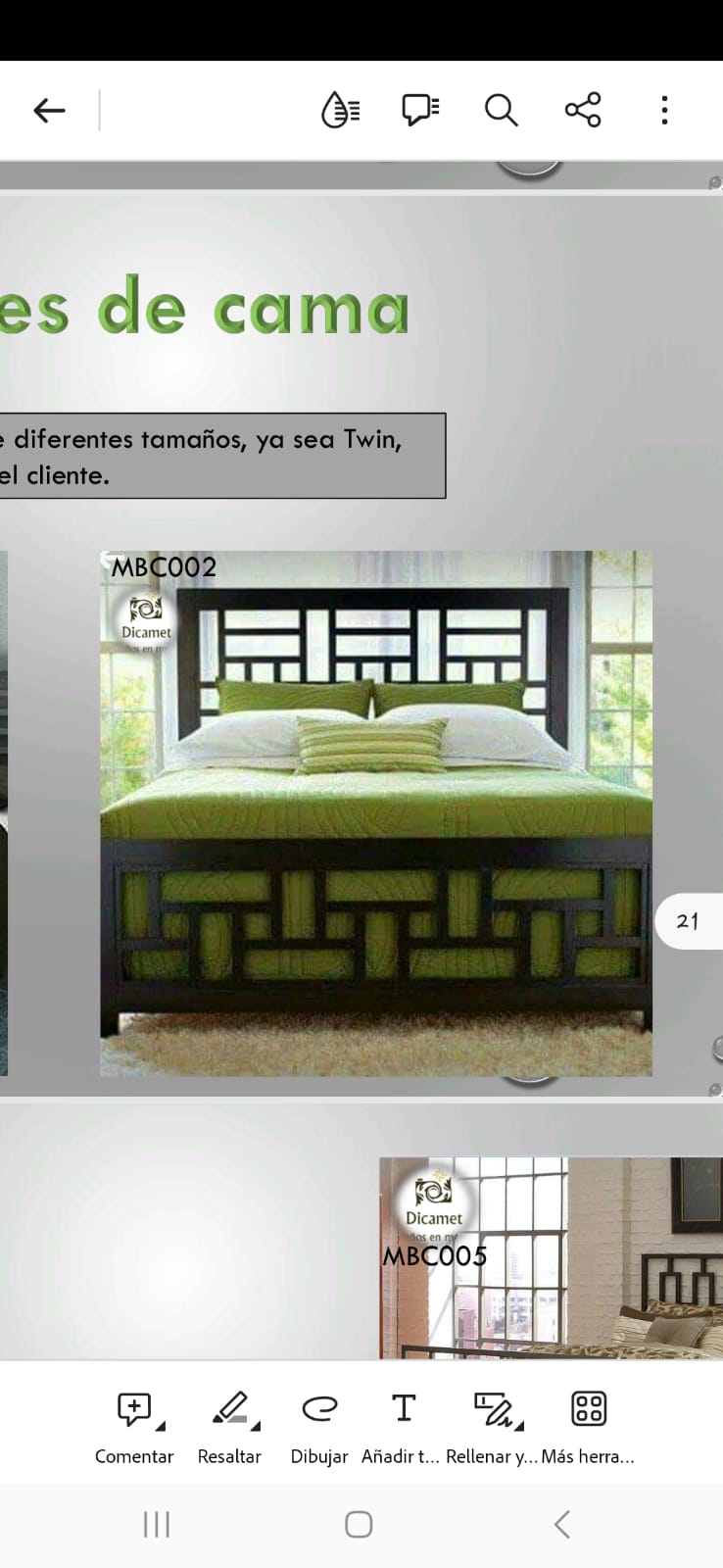 muebles y colchones - base de cama en metal  2