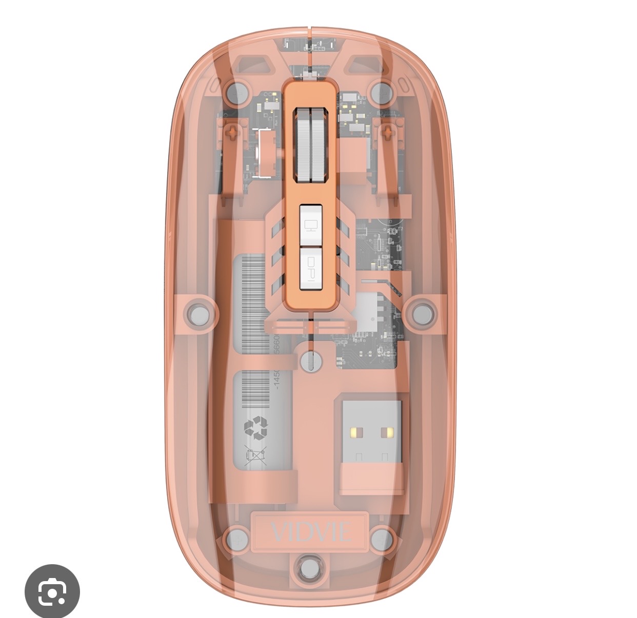 computadoras y laptops - Mouse transparentes inalámbrico  2