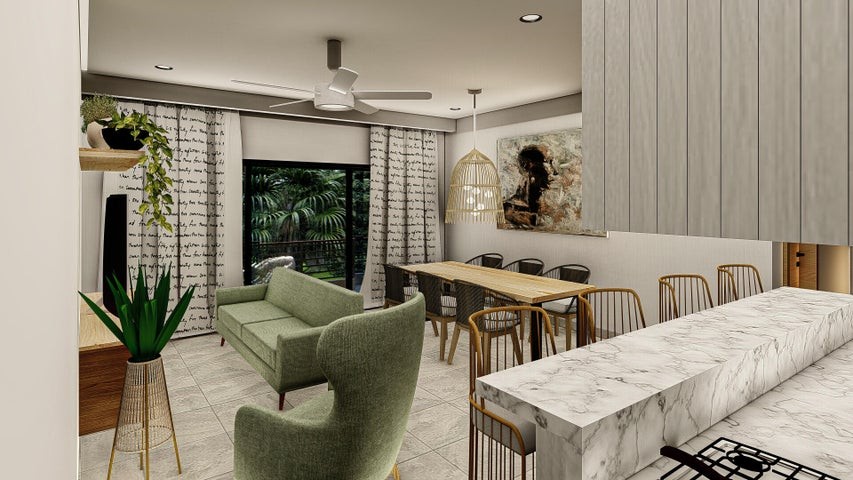 apartamentos - Proyecto en venta Punta Cana #24-1035 un dormitorio, estudio, parqueo, áreas soc 1
