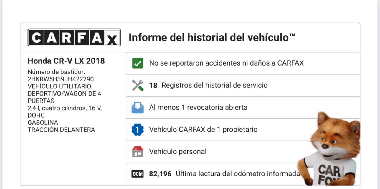 jeepetas y camionetas - Honda CRV-LX  4X2 2018  7