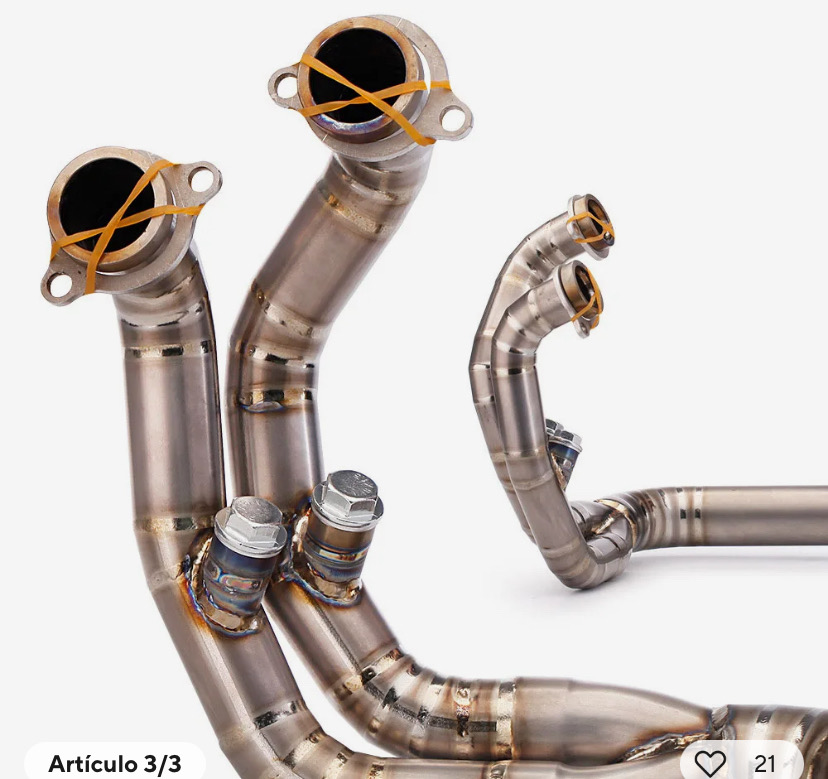motores y pasolas - HEADER EN TITANIO (DUKE / ADV) 790 / 890