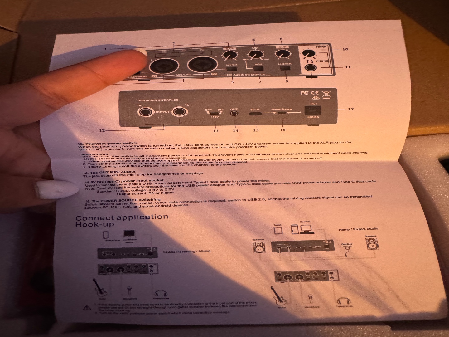 camaras y audio - Tarjeta de sonido profesional USB / Interfaz de audio 3