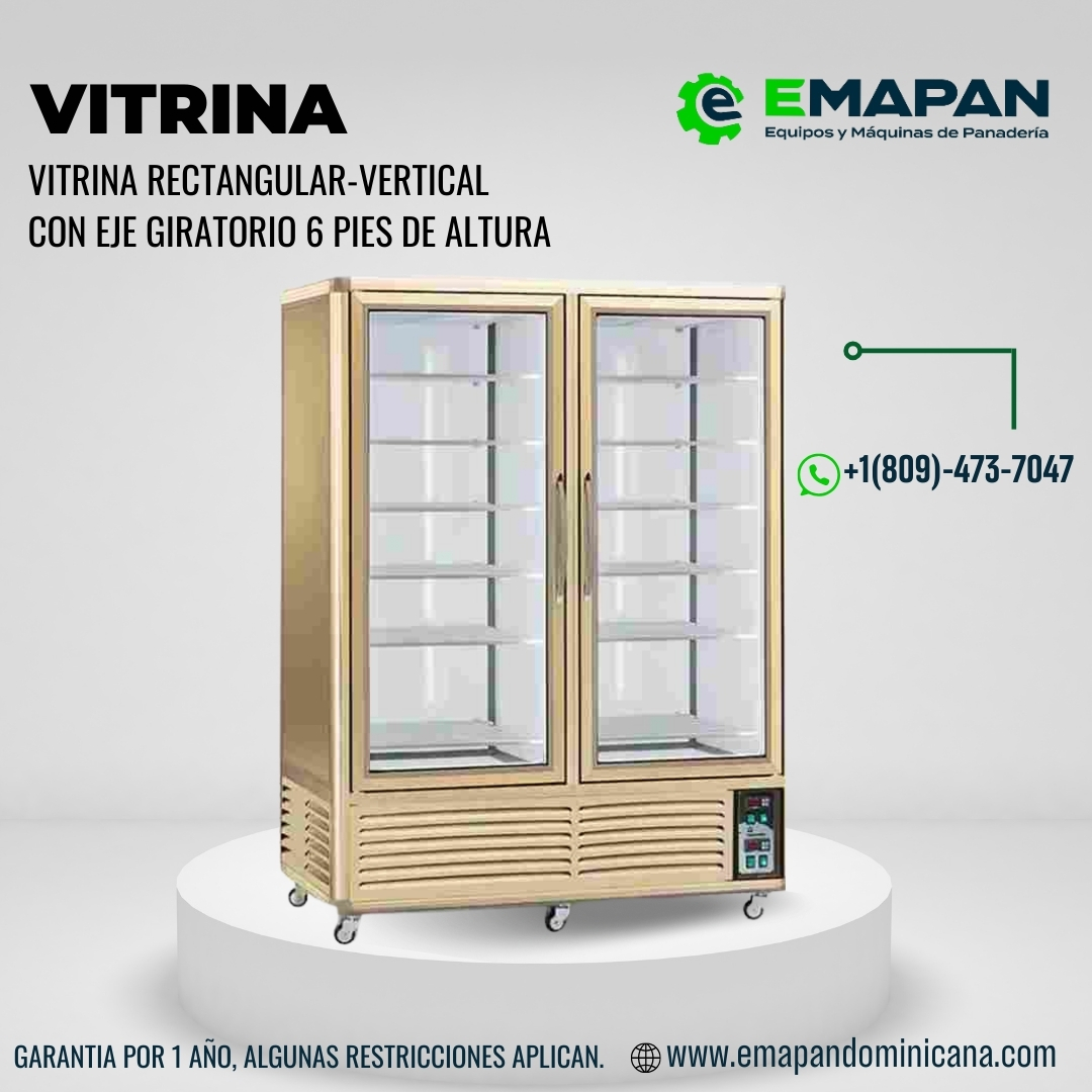 equipos profesionales - VITRINA RECTANGULAR-VERTICAL CON EJE GIRATORIO 